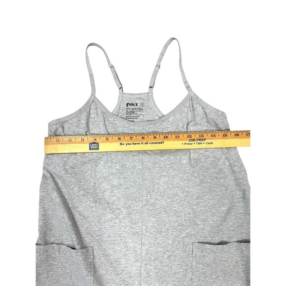 Pact Organic Cotton Jumpsuit Size S Grey Lounge Racerback Adjustable Relaxed - Picture 4 of 9